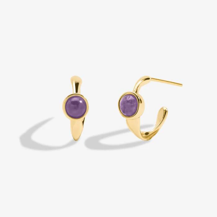Joma Jewellery A Little 'Birthstone' Gold Plated Hoop Earrings - Image 14