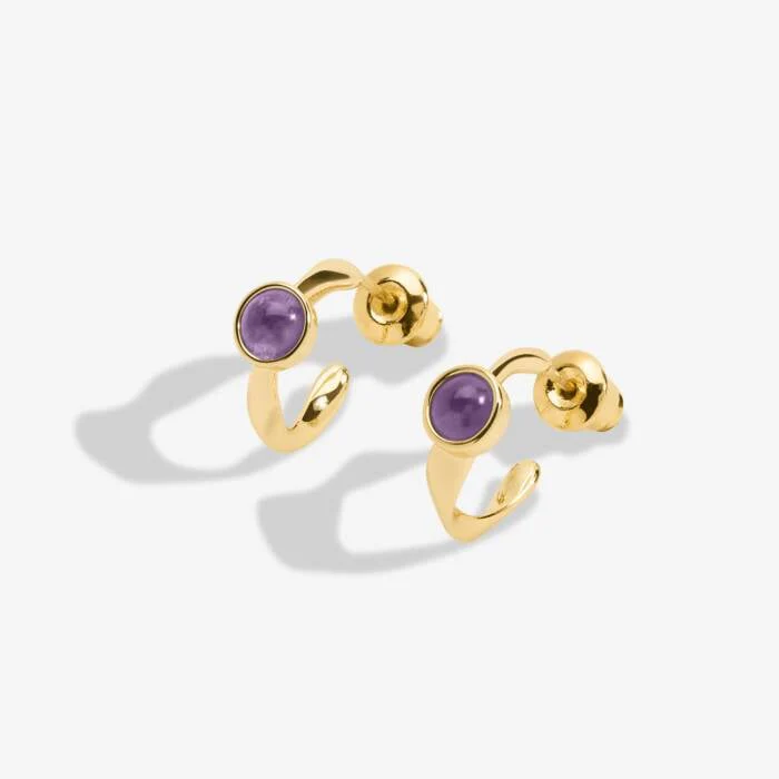 Joma Jewellery A Little 'Birthstone' Gold Plated Hoop Earrings - Image 15