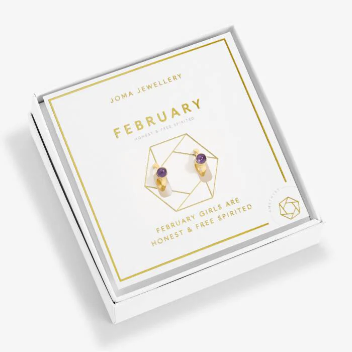 Joma Jewellery A Little 'Birthstone' Gold Plated Hoop Earrings - Image 2