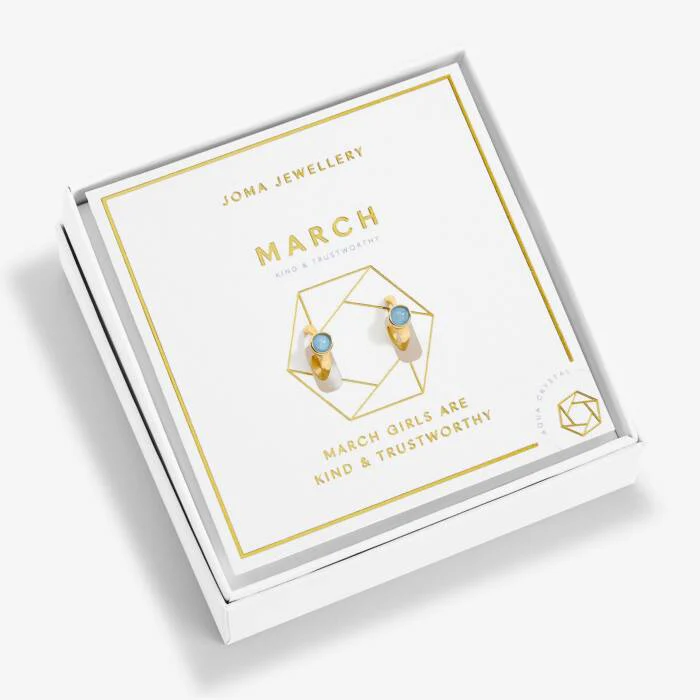 Joma Jewellery A Little 'Birthstone' Gold Plated Hoop Earrings - Image 3