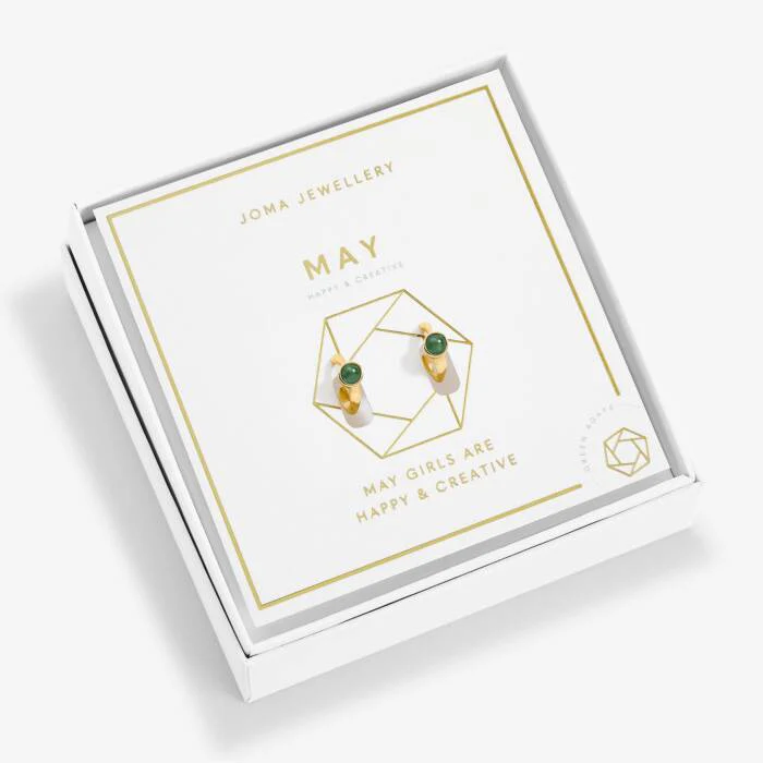 Joma Jewellery A Little 'Birthstone' Gold Plated Hoop Earrings - Image 5
