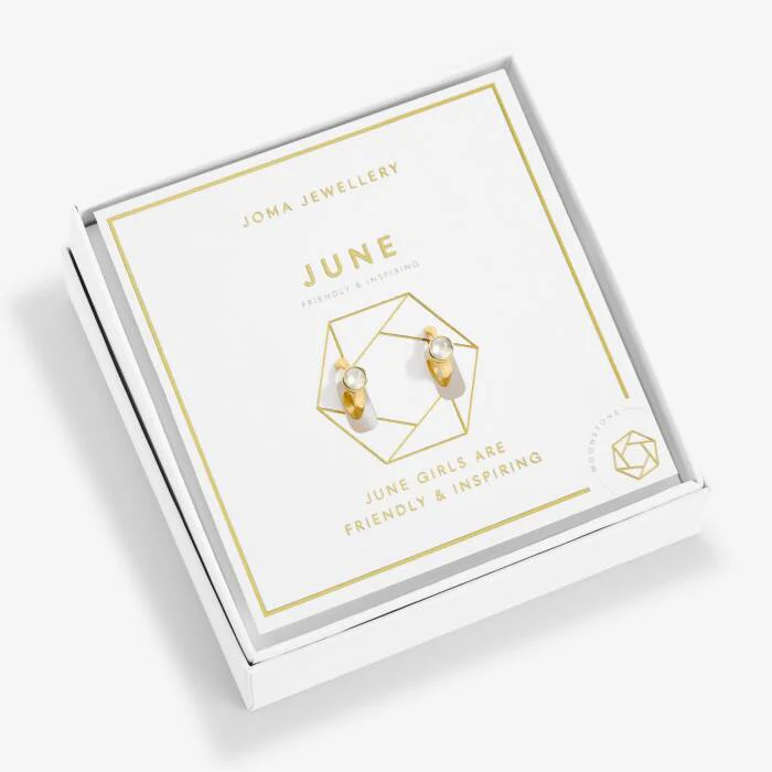 Joma Jewellery A Little 'Birthstone' Gold Plated Hoop Earrings - Image 6