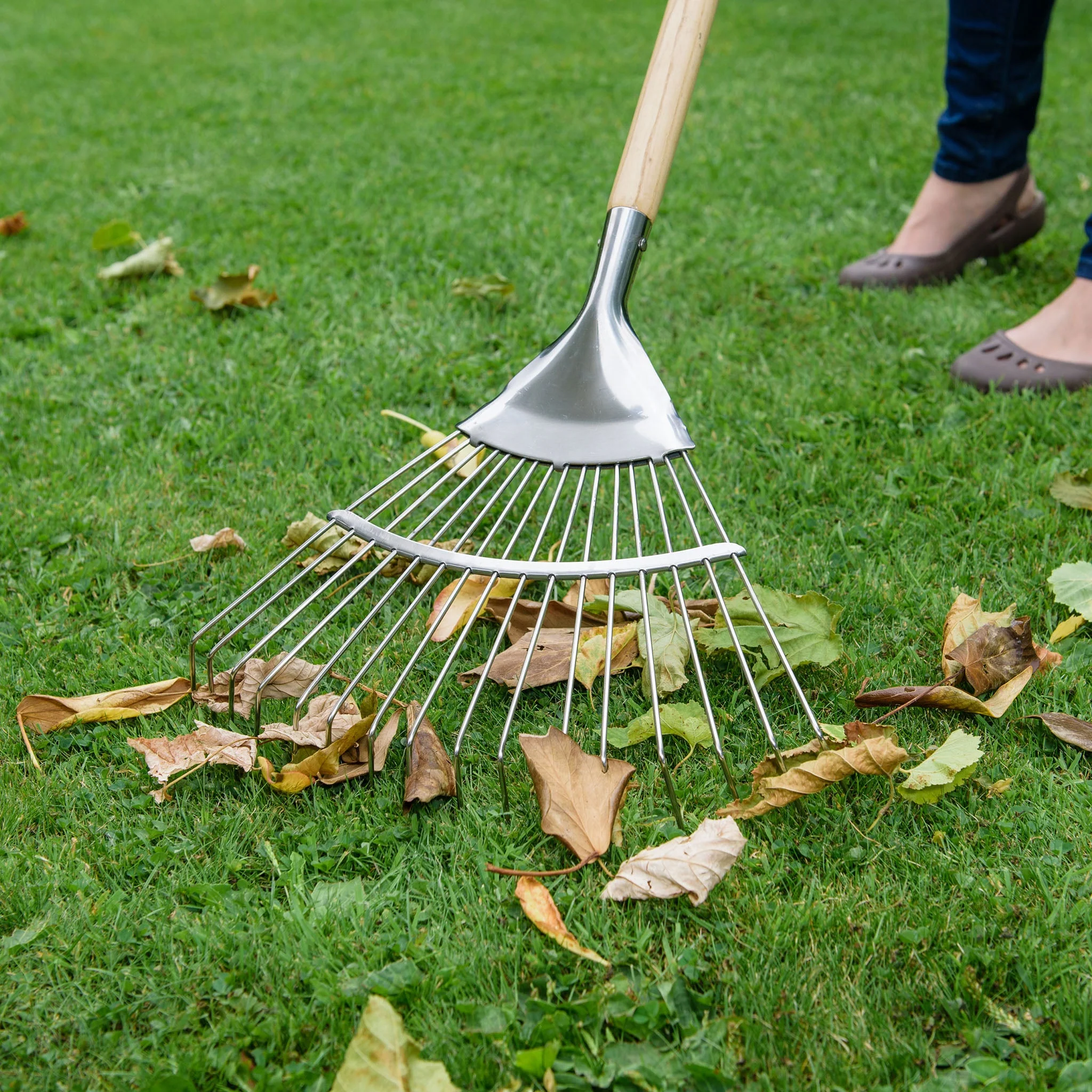 Kent & Stowe Stainless Steel Lawn & Leaf Rake - Image 2