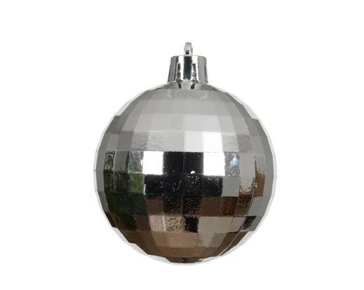 Kaemingk Bauble Disco Silver Dia.6cm Box Of 8 - Image 2