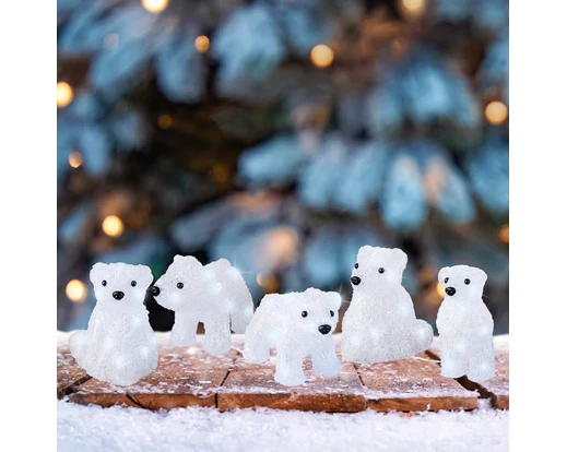 Lumineo LED Acrylic Polar Bear BO Set Of 5 - Image 3