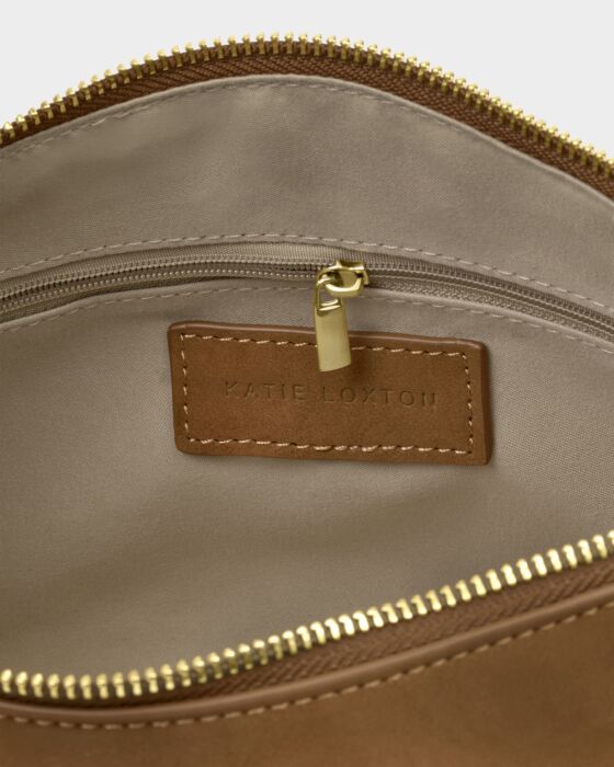 Katie Loxton Alize Suedette Shoulder Bag Caramel - Image 3
