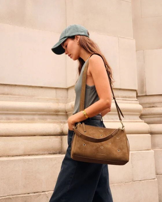 Katie Loxton Alize Suedette Shoulder Bag Caramel - Image 4