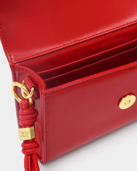 Katie Loxton Arden Braided Mini Bag Red - Image 2