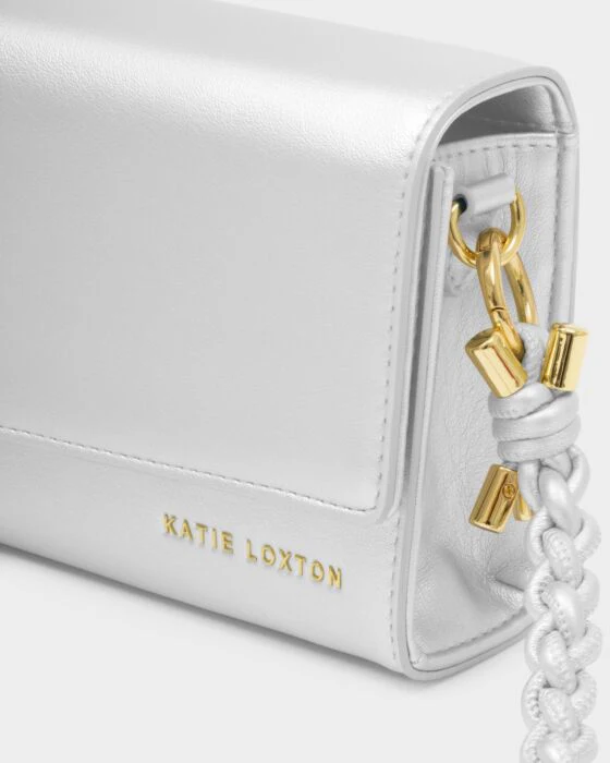 Katie Loxton Arden Braided Mini Bag Silver - Image 2