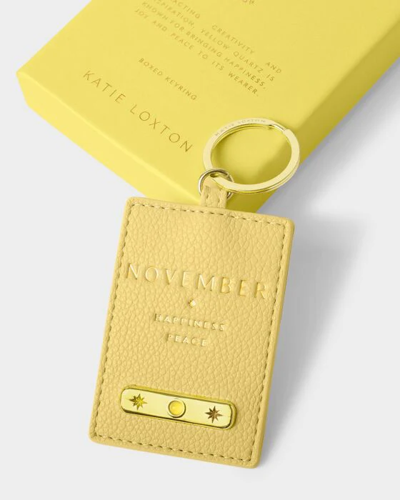 Katie Loxton Birthstone Keyring November Yellow Quartz - Image 2