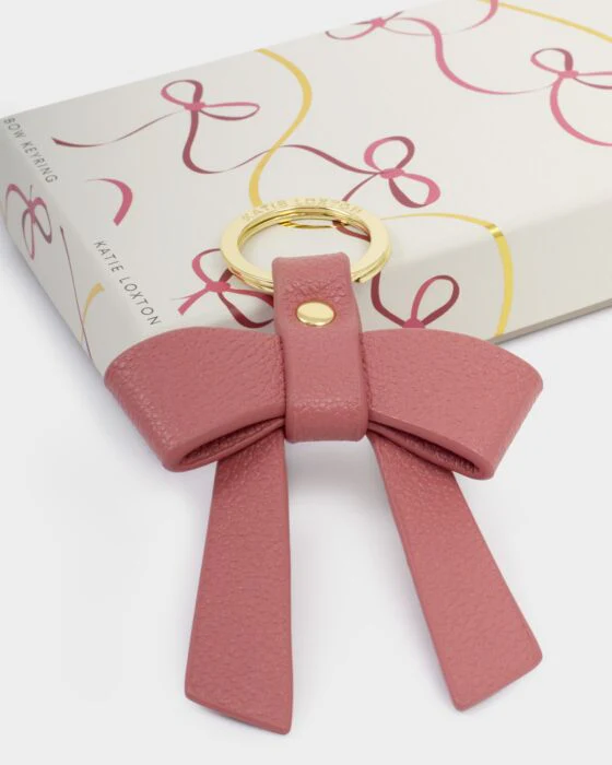 Katie Loxton Boxed Bow Keyring You Make My Life Bow-Tiful Raspberry Pink - Image 2