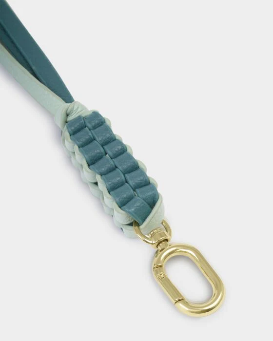 Katie Loxton Braided Keyring Bag Charm Deep Teal & Jelly Mint - Image 2