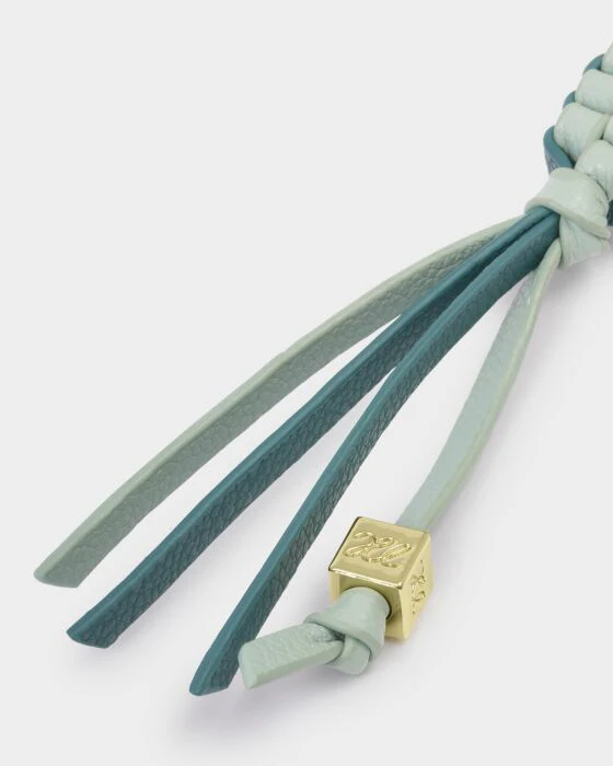 Katie Loxton Braided Keyring Bag Charm Deep Teal & Jelly Mint - Image 3