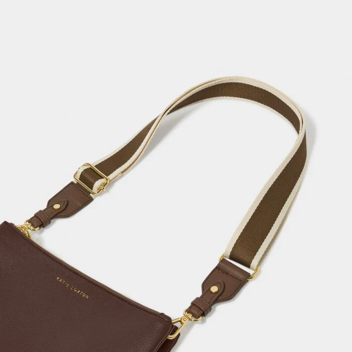 Katie Loxton Canvas Strap Chocolate Stripe - Image 3