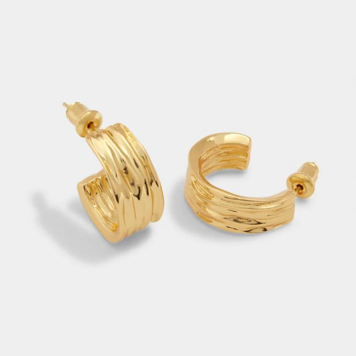 Katie Loxton Cleyo Waterproof Gold Hoop Earrings - Image 3