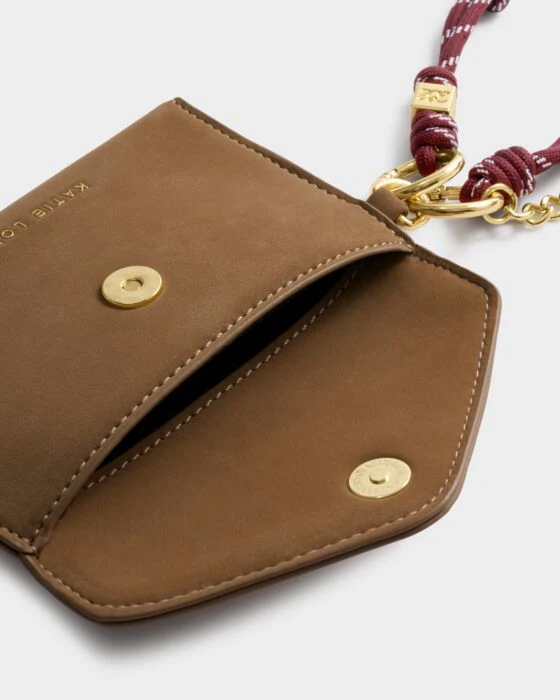 Katie Loxton Cord Purse Caramel Suedette - Image 2