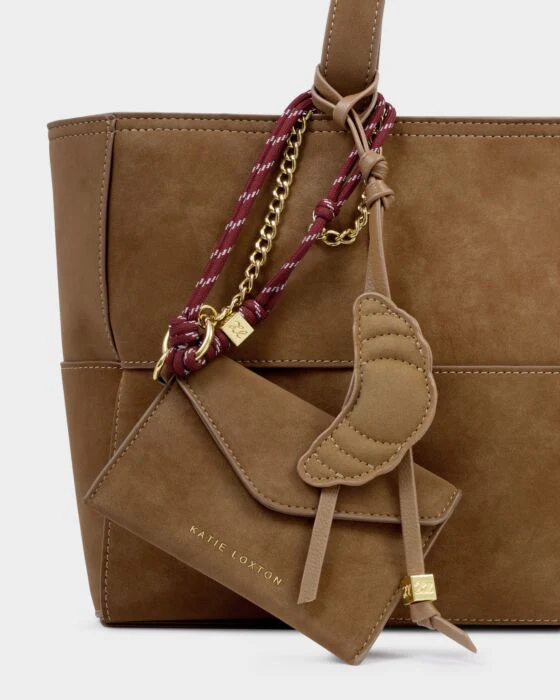 Katie Loxton Cord Purse Caramel Suedette - Image 3