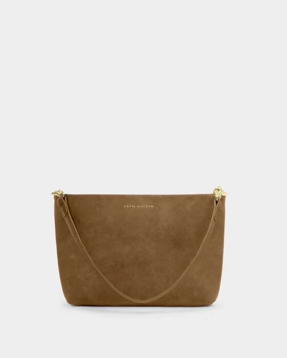 Katie Loxton Cord Small Suedette Shoulder Bag Caramel - Image 2