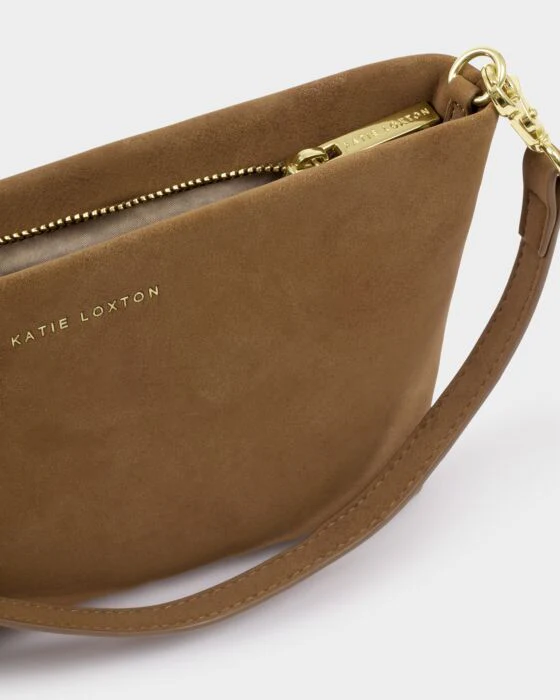 Katie Loxton Cord Small Suedette Shoulder Bag Caramel - Image 5