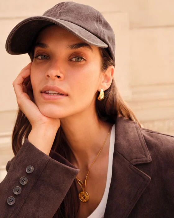 Katie Loxton Embroidered Logo Cap Chocolate - Image 4