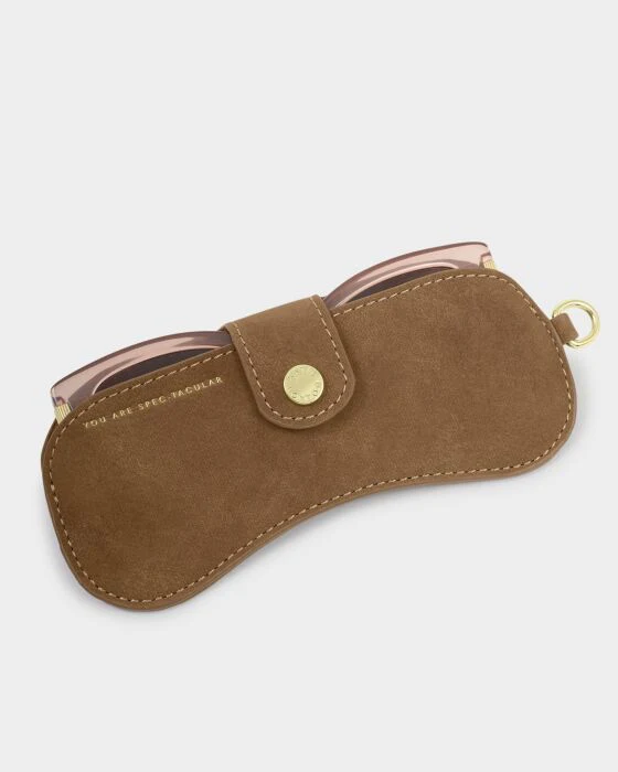 Katie Loxton Everyday Glasses Case Caramel Suedette - Image 3