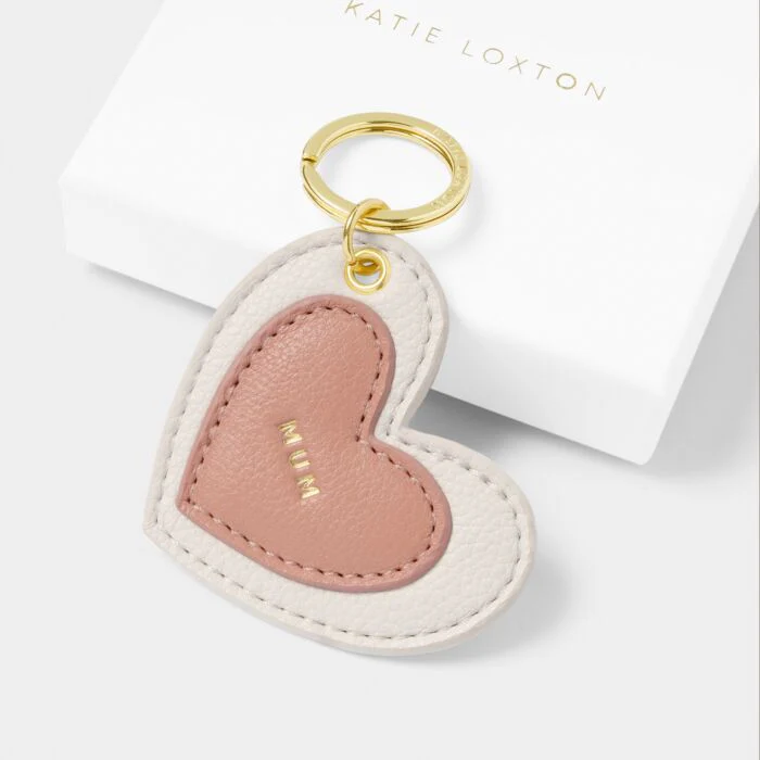 Katie Loxton From The Heart Boxed Keyring Mum Off White/ Peony Blush - Image 2