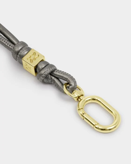 Katie Loxton Gia Bag Charm Keyring Pewter - Image 2
