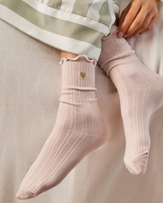 Katie Loxton Gift Boxed Socks  'With Love' Blush Pink - Image 3