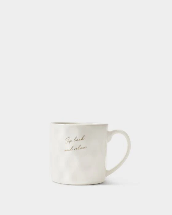 Katie Loxton Gift Bow Mug  'Sip Back And Relax' - Image 2