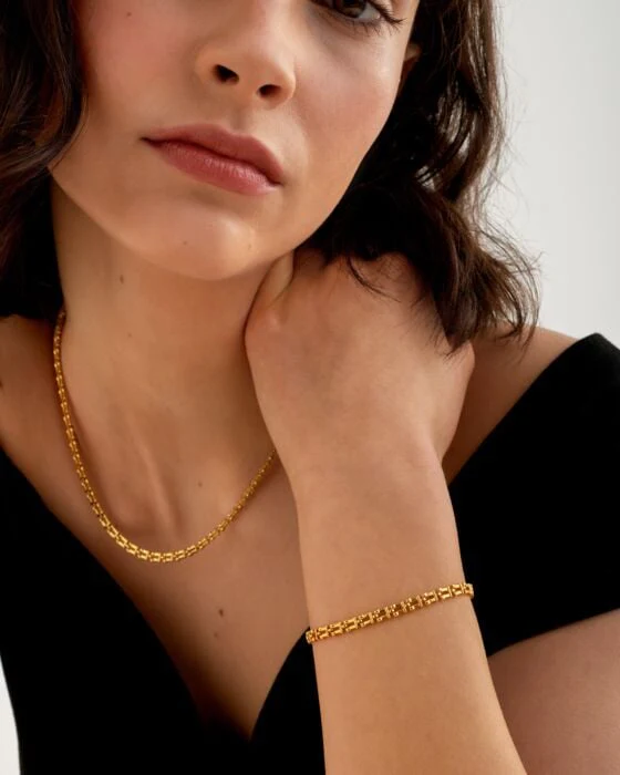 Katie Loxton Grecian Link Bracelet Gold Coated  +  Extender - Image 3