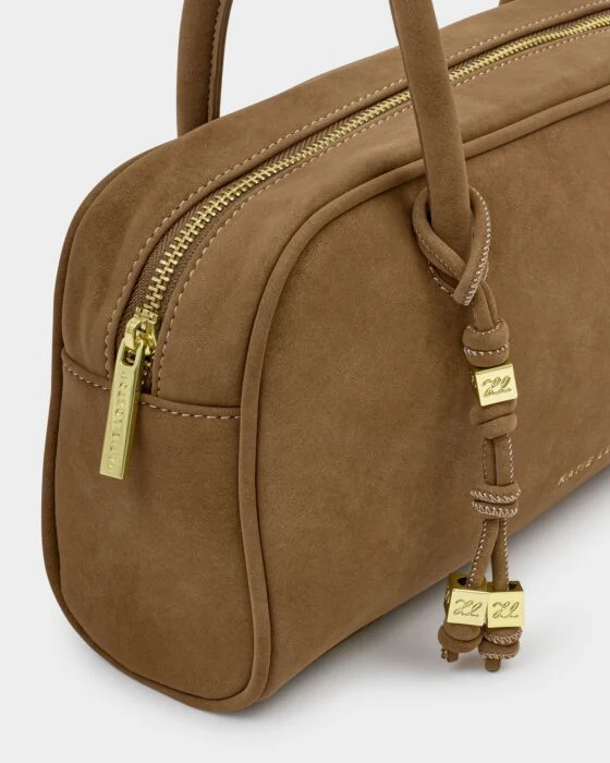 Katie Loxton Hadley Suedette Shoulder Tote Bag Caramel - Image 2