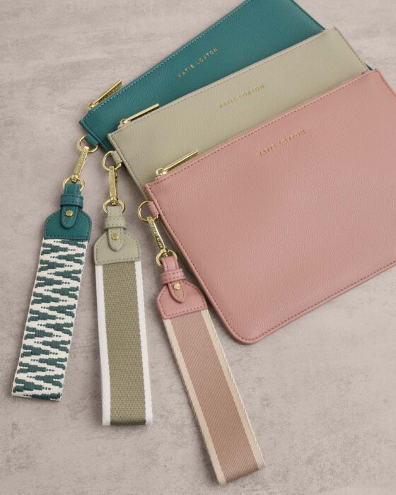 Katie Loxton Hallie Wristlet Pouch Green Mist - Image 4