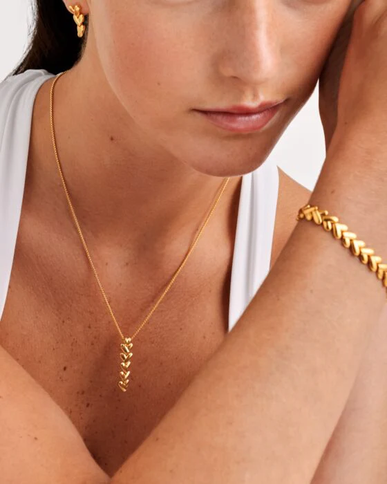 Katie Loxton Heart Link Waterproof Gold Necklace - Image 3