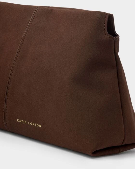 Katie Loxton Laila Suedette Clutch Chocolate Suedette - Image 2