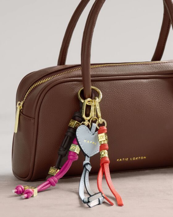 Katie Loxton Lyla Bag Charm Keyring Deep Orange - Image 3