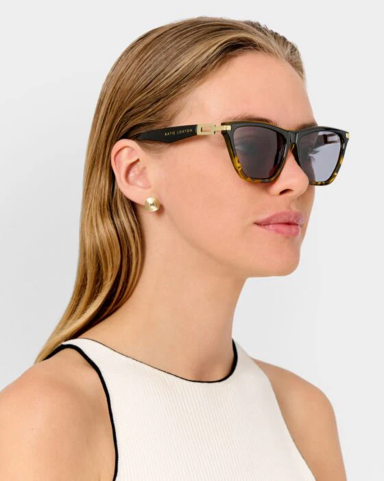 Katie Loxton Marbella Sunglasses Black Tortoiseshell Gradient - Image 3