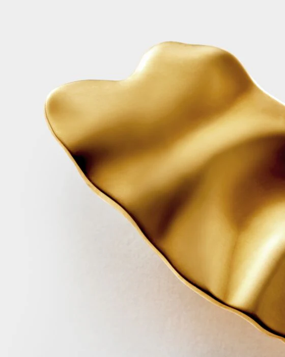 Katie Loxton Molten Heart Oversized Earrings Gold Coated - Image 2
