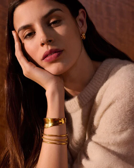 Katie Loxton Molten Luxe Bangle Gold Coated - Image 3