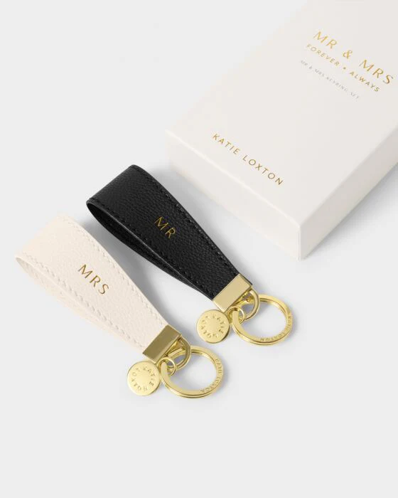 Katie Loxton 'Mr & Mrs' Boxed Keyring Set - Image 4