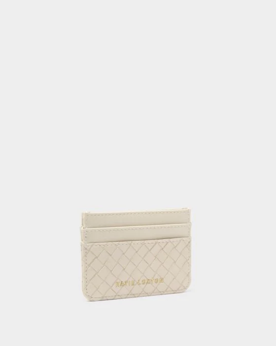 Katie Loxton Nova Woven Texture Card Holder White - Image 2