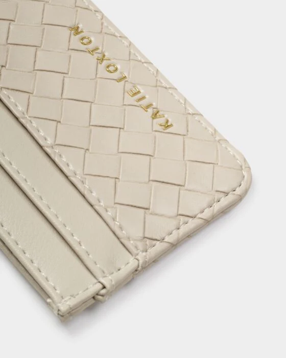 Katie Loxton Nova Woven Texture Card Holder White - Image 4