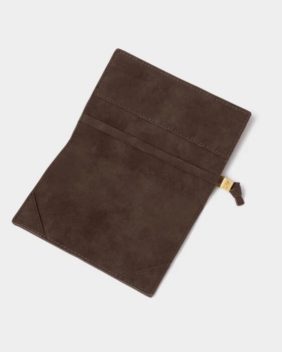 Katie Loxton Passport Cover Bon Voyage Chocolate Suedette - Image 2