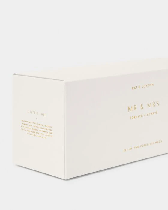 Katie Loxton Porcelain Mug Gift Set 'Mr & Mrs' - Image 4