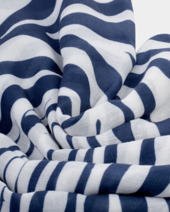 Katie Loxton Printed Scarf Zebra Off White - Image 2
