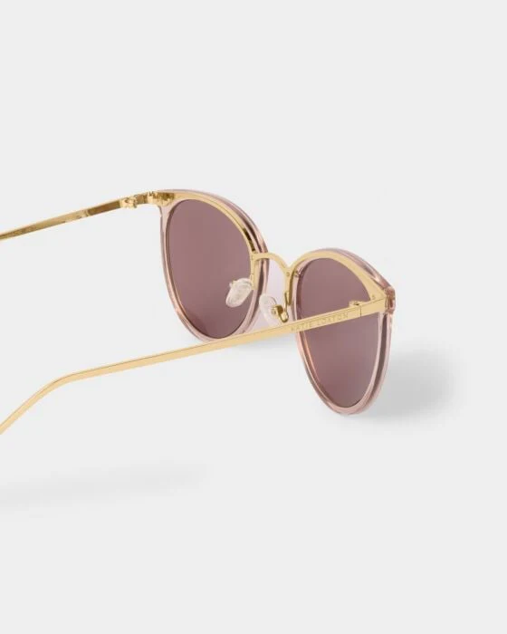 Katie Loxton Santorini Sunglasses Rose Gold Transparent / Gold - Image 3