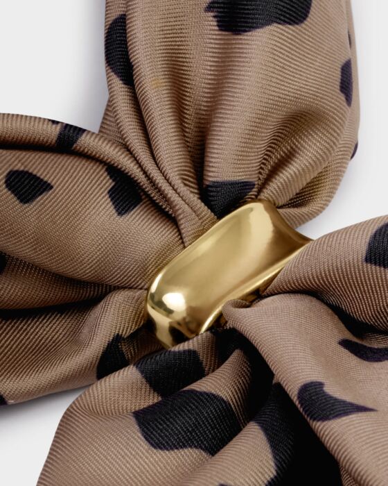 Katie Loxton Satin Multiway Scarf Leopard - Image 2