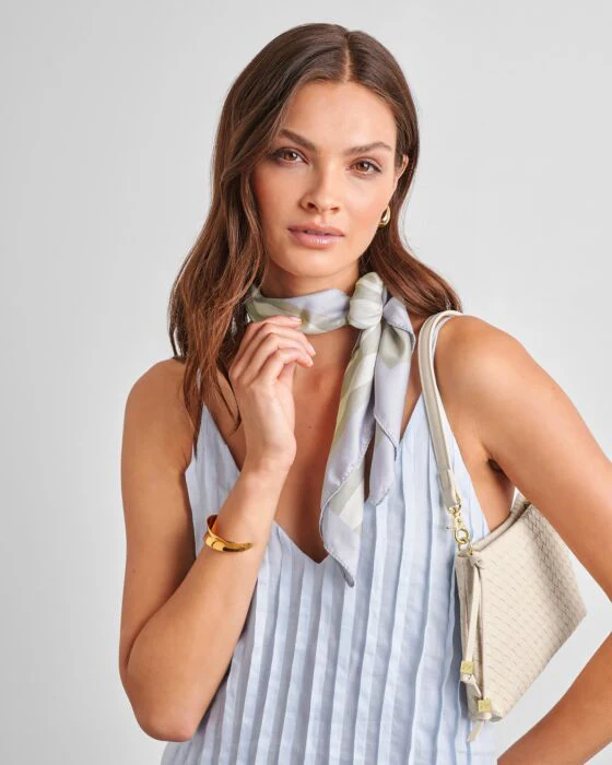 Katie Loxton Satin Multiway Scarf Sage - Image 5