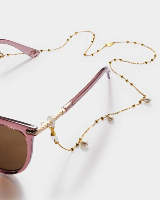 Katie Loxton Sol Pearl Sunglasses Chain Gold Coated - Image 2