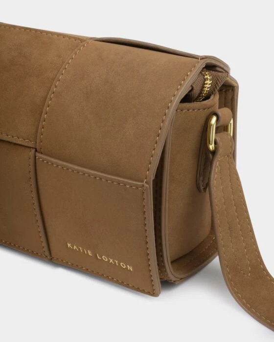 Katie Loxton Taya Suedette Crossbody Bag Caramel - Image 2