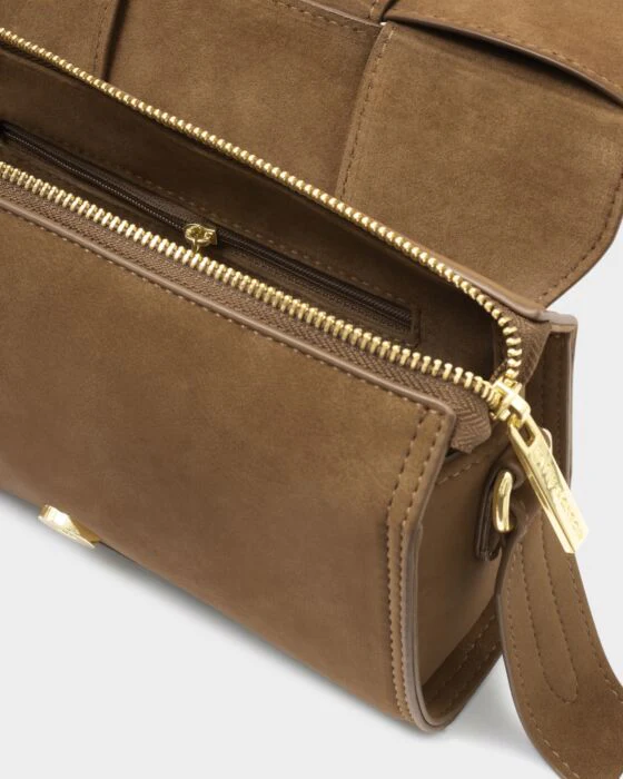 Katie Loxton Taya Suedette Crossbody Bag Caramel - Image 3